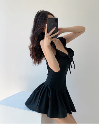 Slim umbrella waist short dress