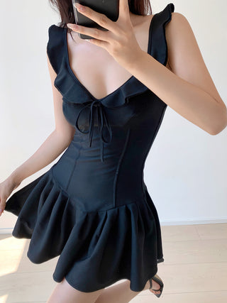 Slim umbrella waist short dress