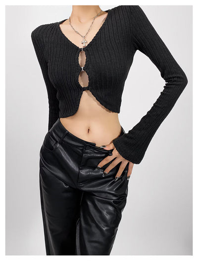 Cropped Knit cardigan