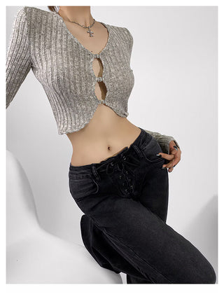 Cropped Knit cardigan