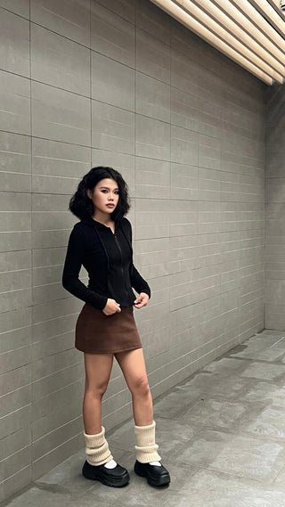 Casual slim fit zipper hoodie