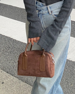 Suede tote bag