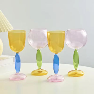 Colored Borosilicate Wine Glasses