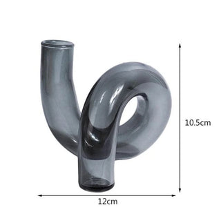 Twist Glass Candlestick Holder