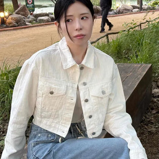 Button-down Flap Pocket Plain Daily Long Sleeve Jacket
