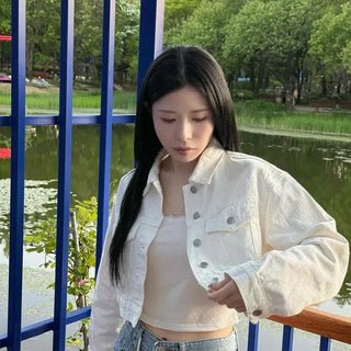 Button-down Flap Pocket Plain Daily Long Sleeve Jacket