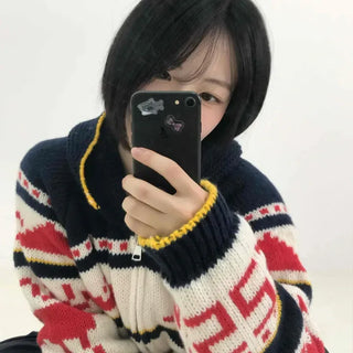 Ivory Delicate Knit Oversized Spring/Autumn Zip-up