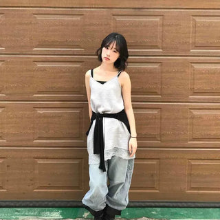 Lumo Loose Fit Washed Wide Casual Long Pants