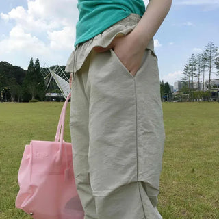Loose Fit Cargo Pocket Straight Daily Long Pants