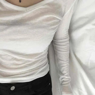 Slim Fit Plain Basic Daily Long Sleeve T-Shirt