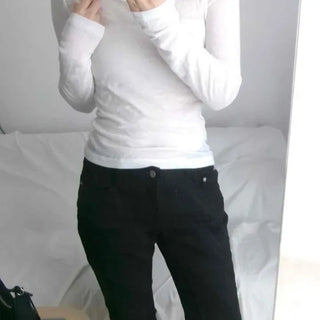 Slim Fit Plain Basic Daily Long Sleeve T-Shirt