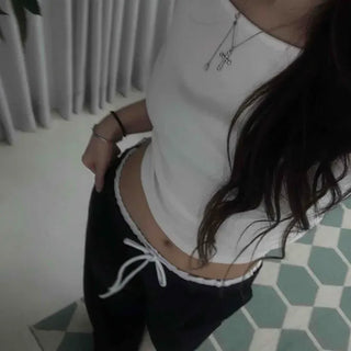 Plain Cotton Sleeve T-shirt for Date Look