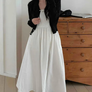 Soft Feminine Cotton Plain Long Dress