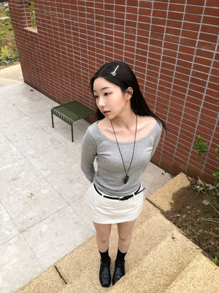 OL Basic U-Neck Long Sleeve T-Shirt