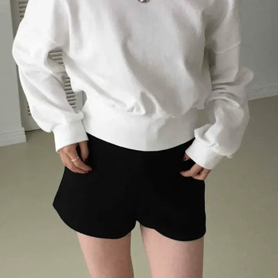 Classic Tailored High-Waisted Mini Shorts
