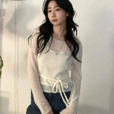 Romantic Layered Strap Knit