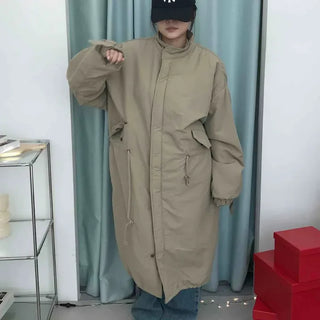 Oversized Shearling Long Padded Field Jacket
