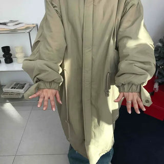 Oversized Shearling Long Padded Field Jacket