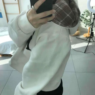 I Love Big Logo Loose Fit Fleece-Lined Hoodie