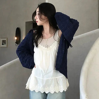 Joren Hem Lace Adjustable Sleeveless Top