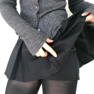 Pintuck Box Pleated Mini Skirt