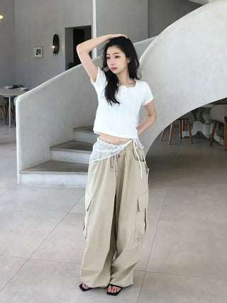 Solin Lovely Eyelet Punching Short Sleeve Tee