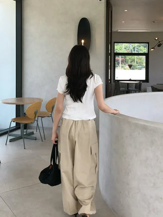 Solin Lovely Eyelet Punching Short Sleeve Tee