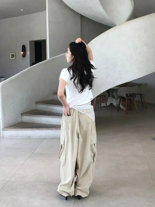 Solin Lovely Eyelet Punching Short Sleeve Tee