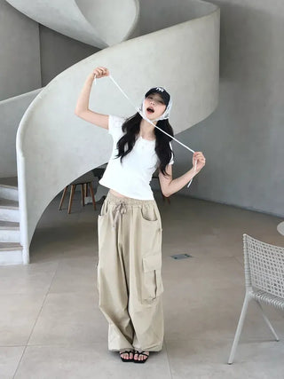Solin Lovely Eyelet Punching Short Sleeve Tee