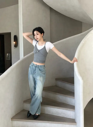 Lepi Delicate Fit Simple Short Sleeve T-shirt