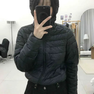 Lightweight Hooded Cropped Padded Jacket