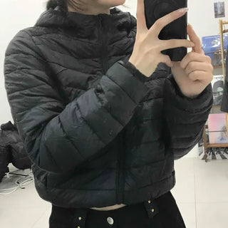 Lightweight Hooded Cropped Padded Jacket