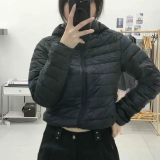 Lightweight Hooded Cropped Padded Jacket
