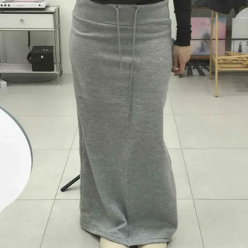 Training String Straight Maxi Skirt