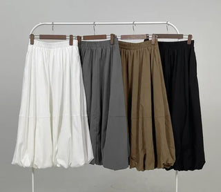 Daylin Suede Balloon Long Skirt