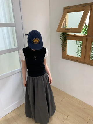 Daylin Suede Balloon Long Skirt