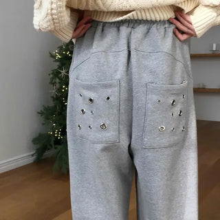 Soft Daily Semi Bootcut Fleece-Lined Training Pants