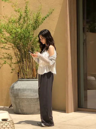 Horin Summer Semi-Crop Knit Cardigan