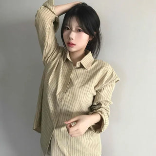 Soft Stripe Loose Fit Shirt