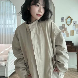 Over-string Short Field Zip-up Jumper