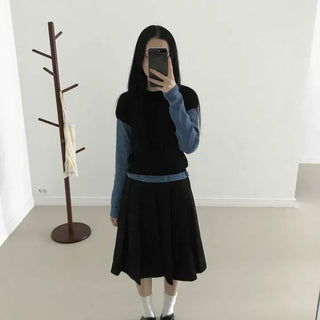 Angora Round Short Sleeve Knit