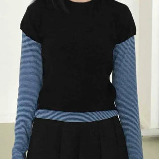 Angora Round Short Sleeve Knit