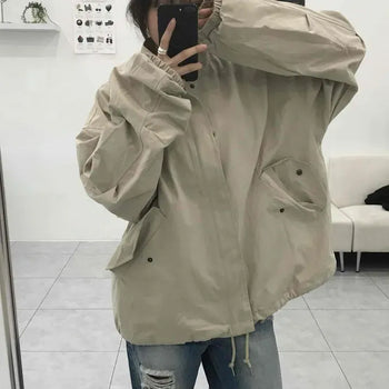 Basic Vintage Pullover Short Field Jacket