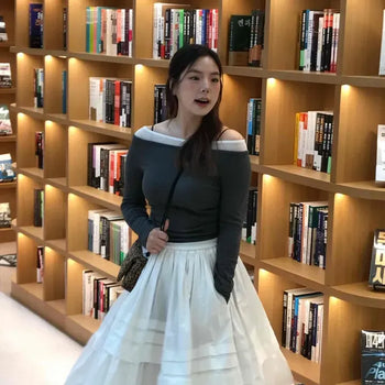 Romantic Tiered Frill Midi Long Skirt