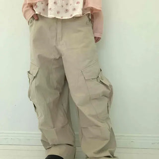 Side Flap Triple Pocket Two-Way Cargo Pants