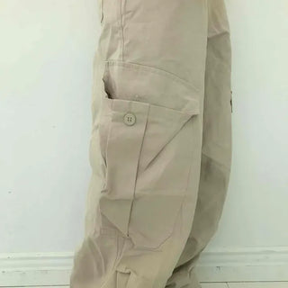 Side Flap Triple Pocket Two-Way Cargo Pants
