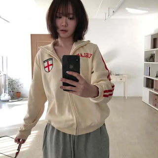 Emblem Double Line Stand Zip-up