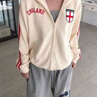Emblem Double Line Stand Zip-up