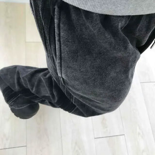 Side Cut Wide Fit Elastic Waist Sweatshirt Training Pants