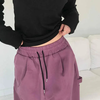 Loose Fit Side Pocket Drawstring Training Jogger Pants